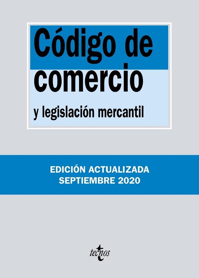 CÓDIGO DE COMERCIO (2020) | 9788430980055 | EDITORIAL TECNOS | Llibreria Cinta | Llibreria online de Terrassa | Comprar llibres en català i castellà online | Comprar llibres de text online