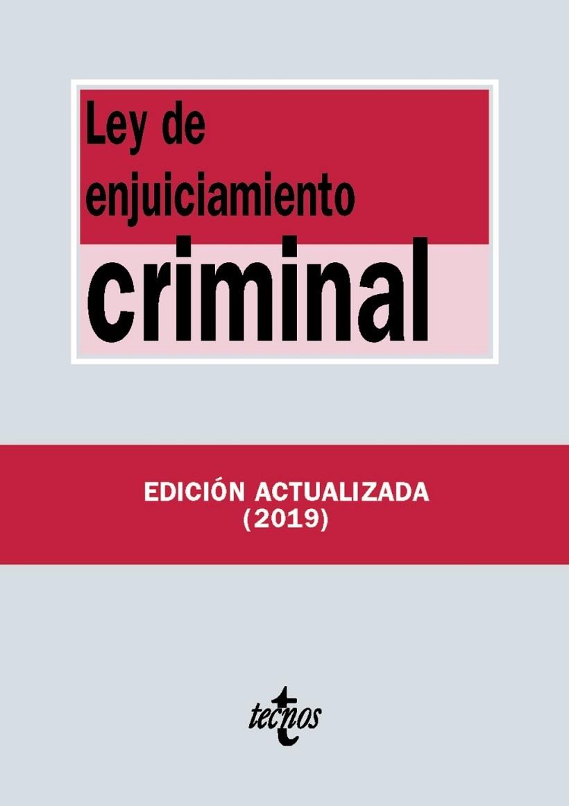 LEY DE ENJUICIAMIENTO CRIMINAL -2019- | 9788430977192 | EDITORIAL TECNOS | Llibreria Cinta | Llibreria online de Terrassa | Comprar llibres en català i castellà online | Comprar llibres de text online