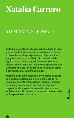 YO MISMA, SUPONGO | 9788494489112 | NATALIA CARRERO | Llibreria Cinta | Llibreria online de Terrassa | Comprar llibres en català i castellà online | Comprar llibres de text online
