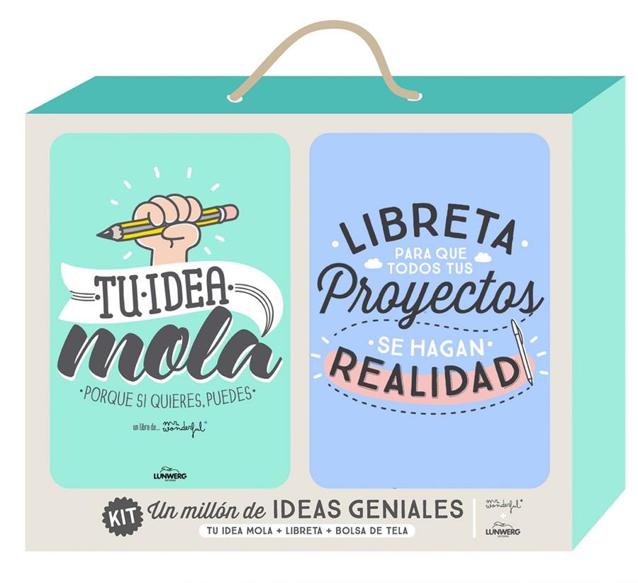 KIT UN MILLÓN DE IDEAS GENIALES | 9788416489206 | MR. WONDERFUL | Llibreria Cinta | Llibreria online de Terrassa | Comprar llibres en català i castellà online | Comprar llibres de text online