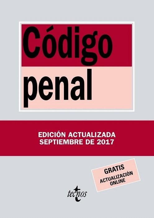 CÓDIGO PENAL 193 (2017) | 9788430971770 | EDITORIAL TECNOS | Llibreria Cinta | Llibreria online de Terrassa | Comprar llibres en català i castellà online | Comprar llibres de text online