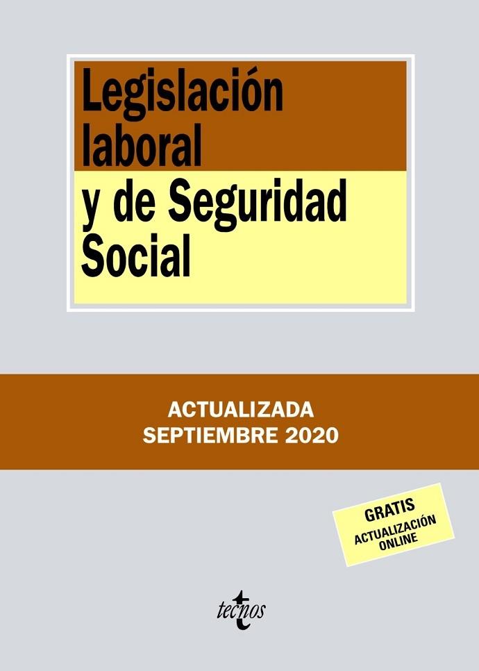 LEGISLACIÓN LABORAL Y DE SEGURIDAD SOCIAL (2020) | 9788430980062 | EDITORIAL TECNOS | Llibreria Cinta | Llibreria online de Terrassa | Comprar llibres en català i castellà online | Comprar llibres de text online