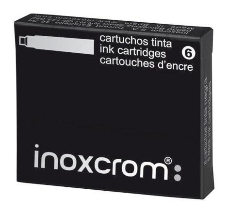 CARTUTX PLOMA INOXCROM NEGRE | 8411956965206 | Llibreria Cinta | Llibreria online de Terrassa | Comprar llibres en català i castellà online | Comprar llibres de text online