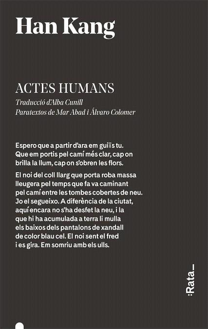 ACTES HUMANS | 9788416738359 | HAN KANG | Llibreria Cinta | Llibreria online de Terrassa | Comprar llibres en català i castellà online | Comprar llibres de text online