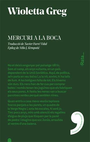 MERCURI A LA BOCA | 9788416738212 | GREG, WIOLETTA | Llibreria Cinta | Llibreria online de Terrassa | Comprar llibres en català i castellà online | Comprar llibres de text online