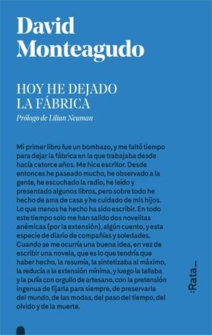 HOY HE DEJADO LA FÁBRICA | 9788416738281 | MONTEAGUDO, DAVID | Llibreria Cinta | Llibreria online de Terrassa | Comprar llibres en català i castellà online | Comprar llibres de text online