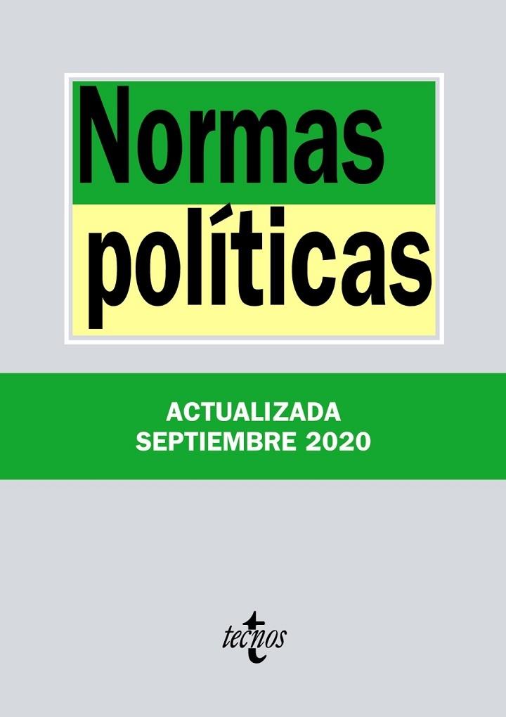 NORMAS POLÍTICAS (2020) | 9788430980048 | EDITORIAL TECNOS | Llibreria Cinta | Llibreria online de Terrassa | Comprar llibres en català i castellà online | Comprar llibres de text online