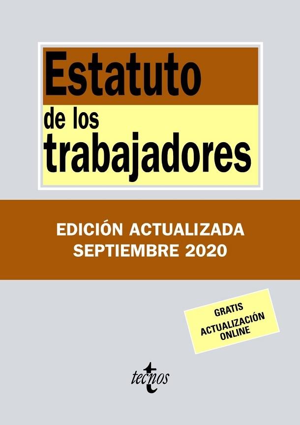ESTATUTO DE LOS TRABAJADORES (2020) | 9788430980109 | EDITORIAL TECNOS | Llibreria Cinta | Llibreria online de Terrassa | Comprar llibres en català i castellà online | Comprar llibres de text online