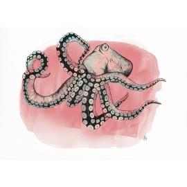 PRINT Pink Octopus 45x32 cm JOANA SANTAMANS | PJS027 | Llibreria Cinta | Llibreria online de Terrassa | Comprar llibres en català i castellà online | Comprar llibres de text online